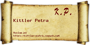 Kittler Petra névjegykártya
